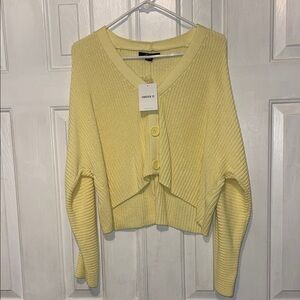 Forever 21 Light Yellow Cardigan
